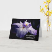 Polnischer Geburtstag Sto Lat Iris Blume Karte (Gelbe Blume)