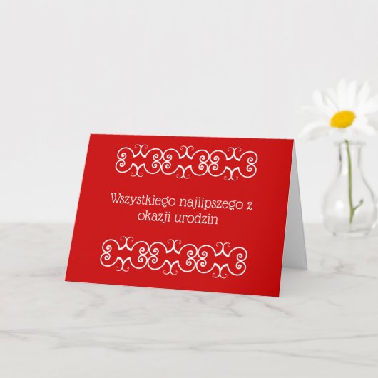 Polnischer Geburtstagsgruß Karte (Kleine Pflanze)