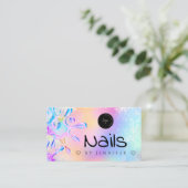 Polnischer Glitzer-QR-Logo Visitenkarte (Stehend Vorderseite)