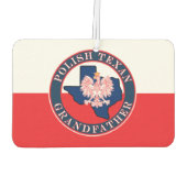 Polnischer Großvater Runde Autolufterfrischer (Rückseite)