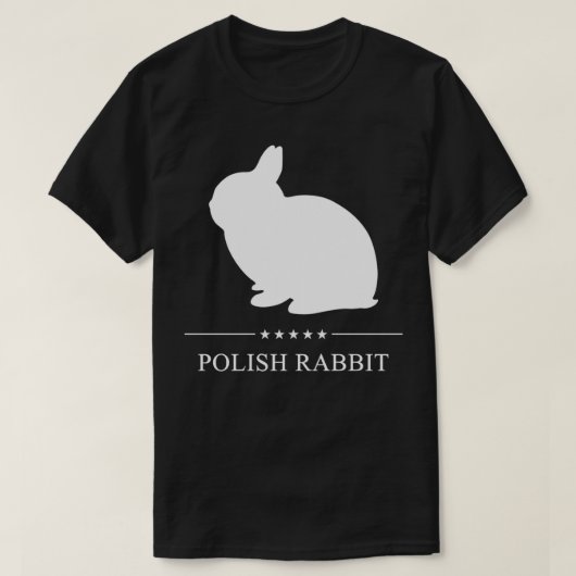 Polnischer Hase Weiße Silhouette Pullover (Design vorne)