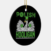 Polnischer Hooligan St. Patrick's Day Keramik Ornament (Rechts)