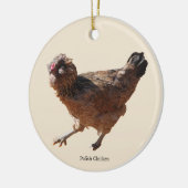 Polnischer Hühner-Schmuck Keramik Ornament (Links)