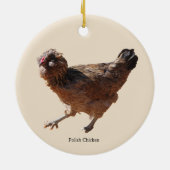 Polnischer Hühner-Schmuck Keramik Ornament (Hinten)