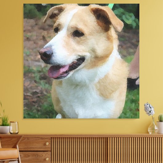 Polnischer Hund an der Leine Leinwanddruck (Insitu (Wohnzimmer))