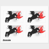 Polnischer Hussar - Husaria, Polska Rechteckiger Aufkleber (Blatt)