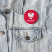 Polnischer Individuelle Name Roter Adler Polska Button (Beispiel)
