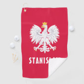 Polnischer Individuelle Name Roter Adler Polska Golfhandtuch (Insitu)