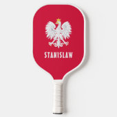 Polnischer Individuelle Name Roter Adler Polska Pickleball Schläger (Rückseite)