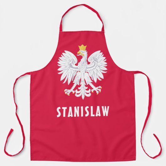 Polnischer Individuelle Name Roter Adler Polska Schürze (Vorderseite)