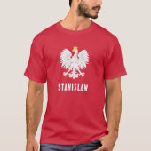 Polnischer Individuelle Name Roter Adler Polska T-Shirt (Vorderseite)