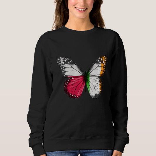 Polnischer Irischer Flaggenmast Sweatshirt (Vorderseite)