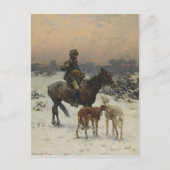 Polnischer Jäger auf Pferd Postkarte (Vorderseite)