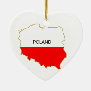 POLNISCHER KARTE KERAMIKORNAMENT