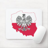 Polnischer Kartenflagge Mousepad (Mit Mouse)