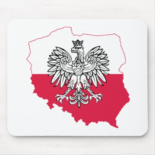 Polnischer Kartenflagge Mousepad (Vorne)