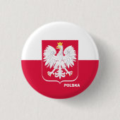 Polnischer Knopf, patriotische polnische Flaggenmo Button (Vorderseite)