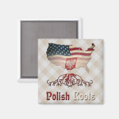 Polnischer Kühlschrankmagnet (Vorderseite/Rückseite)