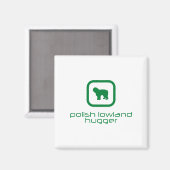 Polnischer Lowland Sheepdog Magnet (Vorderseite/Rückseite)