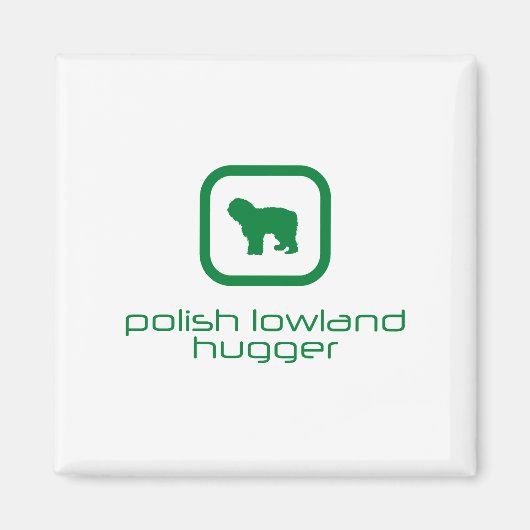 Polnischer Lowland Sheepdog Magnet (Vorne)
