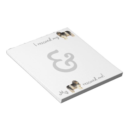 Polnischer Lowland Sheepdog Notizblock (angewinkelt)