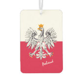 Polnischer Luftkühler, patriotische, polnische Fla Autolufterfrischer (Rückseite)