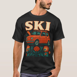 Polnischer Maluch Retro Volks kunst T-Shirt