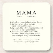 Polnischer Mama Geschenk - MAMA Definition ECKU Getränkeuntersetzer (Vorderseite)