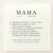 Polnischer Mama Geschenk - MAMA Definition ECKU Glasuntersetzer (Vorderseite)
