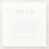 Polnischer Mama Geschenk - MAMA Definition ECKU Glasuntersetzer (Rückseite)