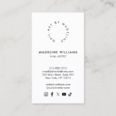 Polnischer Nagelkünstlersalon als Kreativität Visitenkarte (Rückseite)