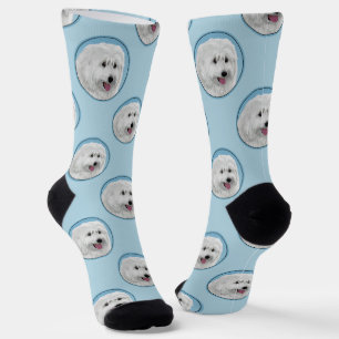 Polnischer Niederungshund Malerei Originale Hunde Socken