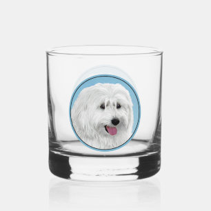 Polnischer Niederungshundemalerei - Hundekunst Whiskyglas