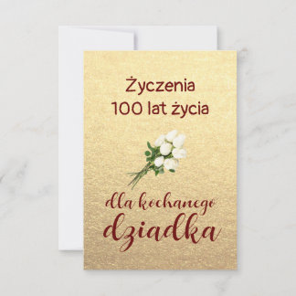 Polnischer Opa Geburtstag kartka urodziny 100 lat