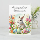 Polnischer Ostergruß Wesolych Swiat Einladung (Stehend Vorderseite)