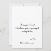 Polnischer Ostergruß Wesolych Swiat Einladung (Rückseite)