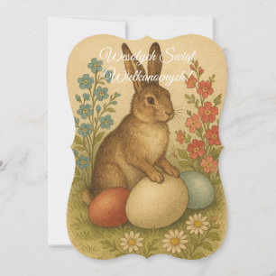 Polnischer Osterhase Kaninchen Wesolych Swiat Einladung