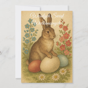 Polnischer Osterhase Kaninchen Wesolych Swiat Einladung