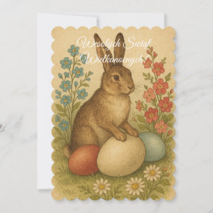 Polnischer Osterhase Kaninchen Wesolych Swiat Einladung