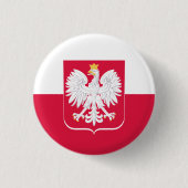 Polnischer Patriotikknopf, polnische Flagge / Spor Button (Vorderseite)