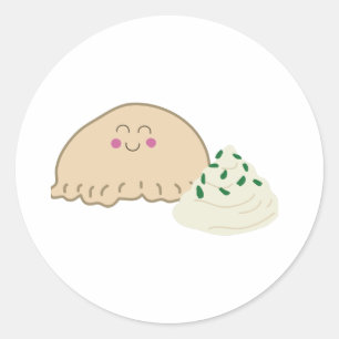 Polnischer Pierogi Runder Aufkleber