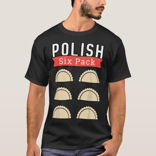 Polnischer Pierogi Six Pack Funny ABS Gymnastik T-Shirt (Vorderseite)