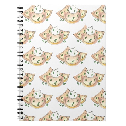 Polnischer Pierogies Dumpling Potato Pierogi Cuisi Notizblock (Vorderseite)