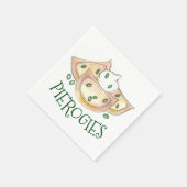 Polnischer Pierogies Dumpling Potato Pierogi Cuisi Serviette (Ecke)