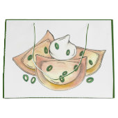 Polnischer Pierogies Feinschmecker Grüne Zwiebelzw Große Geschenktüte (Vorderseite)