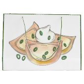 Polnischer Pierogies Feinschmecker Grüne Zwiebelzw Große Geschenktüte (Rückseite)