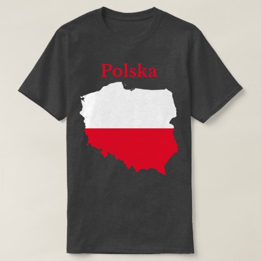 Polnischer Plan Flag Design T-Shirt (Design vorne)