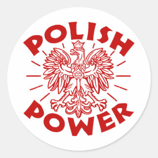 Polnischer Power Runder Aufkleber