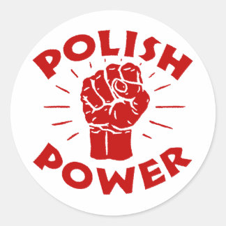 Polnischer Power Runder Aufkleber