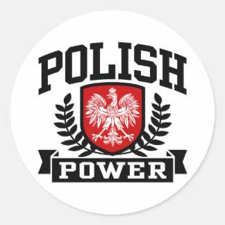 Polnischer Power Runder Aufkleber
